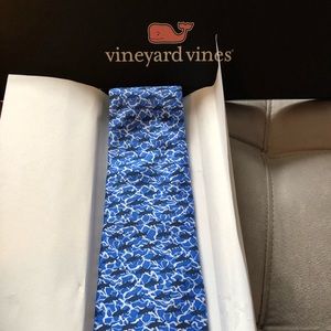 Vineyard Vines Silk Tie with shark print!